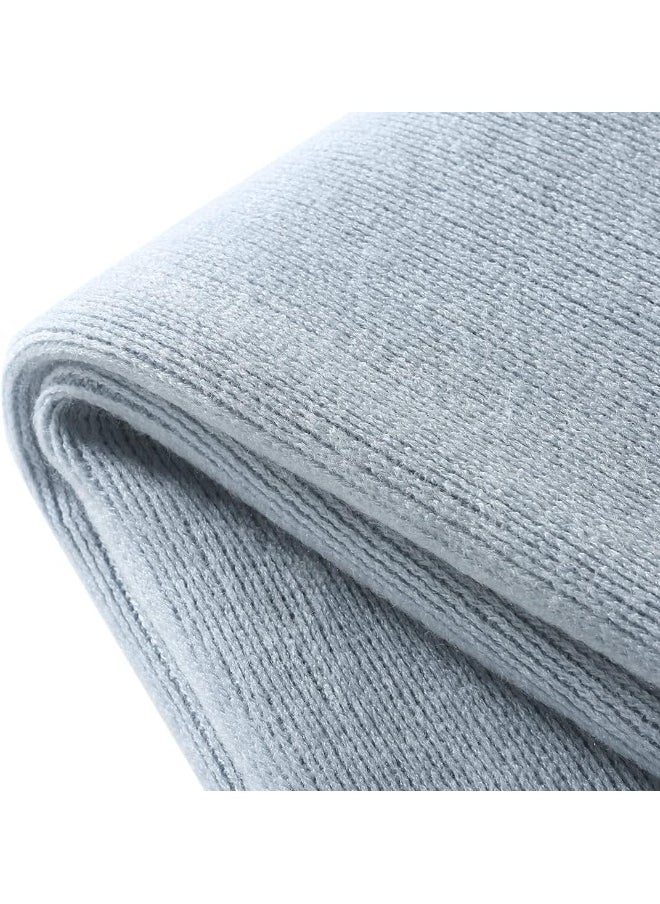 Homiest Decorative Knitted Throw Blanket with Fringe Soft & Cozy Tassel Blanket for Couch Sofa Bed (Light Blue, 50x60)