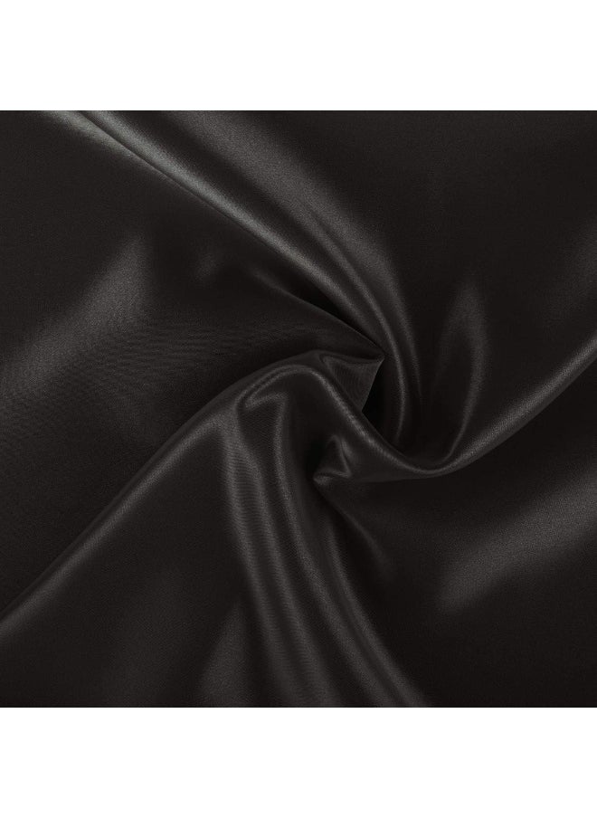 Black Satin Pillowcase for Hair and Skin, Silk Pillowcase Black 2 Pack, Luxury Satin Pillowcases with Zipper Closure, Satin Pillow Case Cover Standard Satin Silk Pillowcase for Hair & Skin