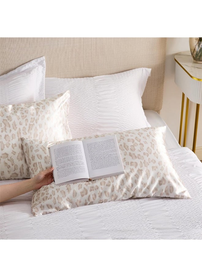 Bedsure Satin Pillowcase with Zipper 2 Pack Standard Size 20''x26''