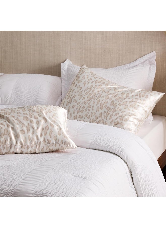 Bedsure Satin Pillowcase with Zipper 2 Pack Standard Size 20''x26''