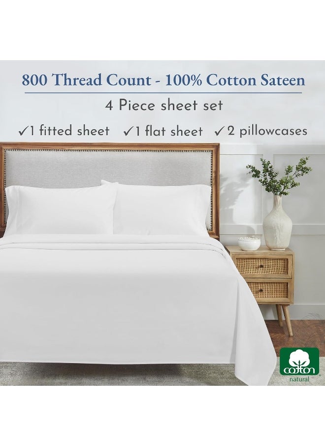 California Design Den Luxury 800 Thread Count King Size Sheets Set