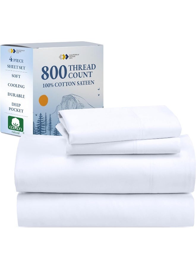 California Design Den Luxury 800 Thread Count King Size Sheets Set