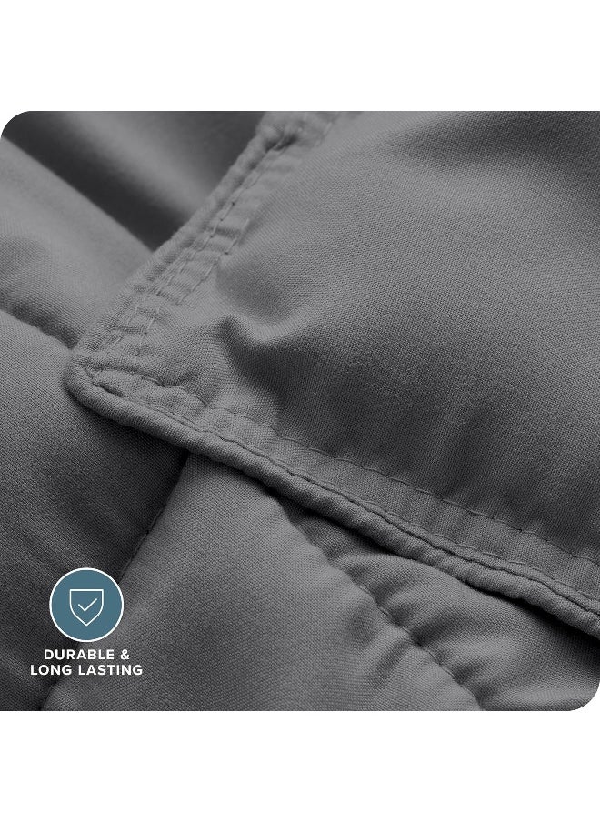 Bare Home Comforter Set - Full/Queen - Goose Down Alternative - Ultra-Soft - Premium 1800 Series - Hypoallergenic - All Season Breathable Warmth (Full/Queen, Grey)