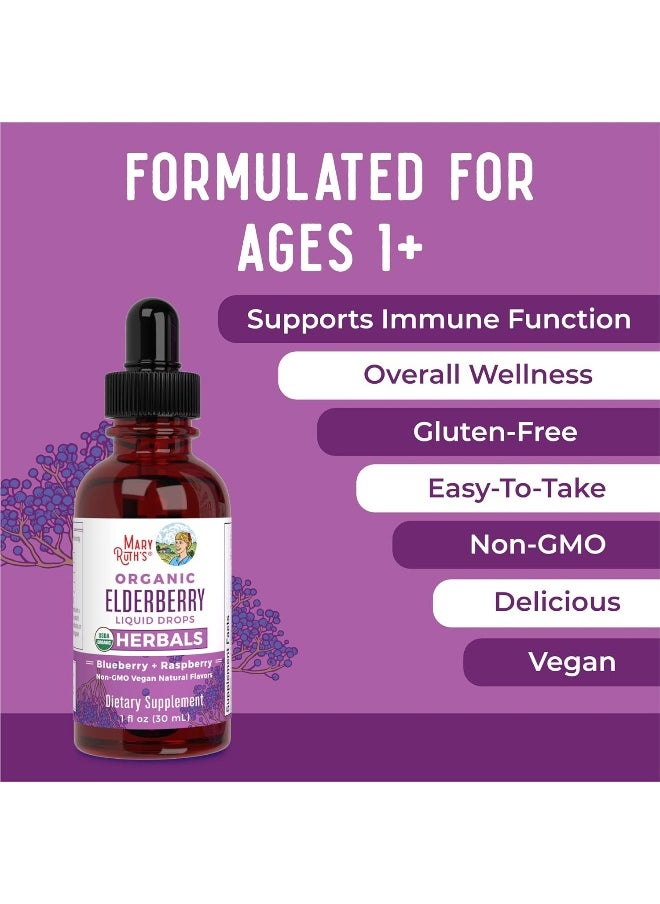 Organic Elderberry Syrup Black Sambucus Liquid Drops By For Immune Support