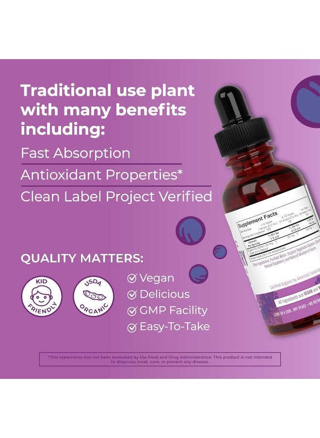 Organic Elderberry Syrup Black Sambucus Liquid Drops By For Immune Support