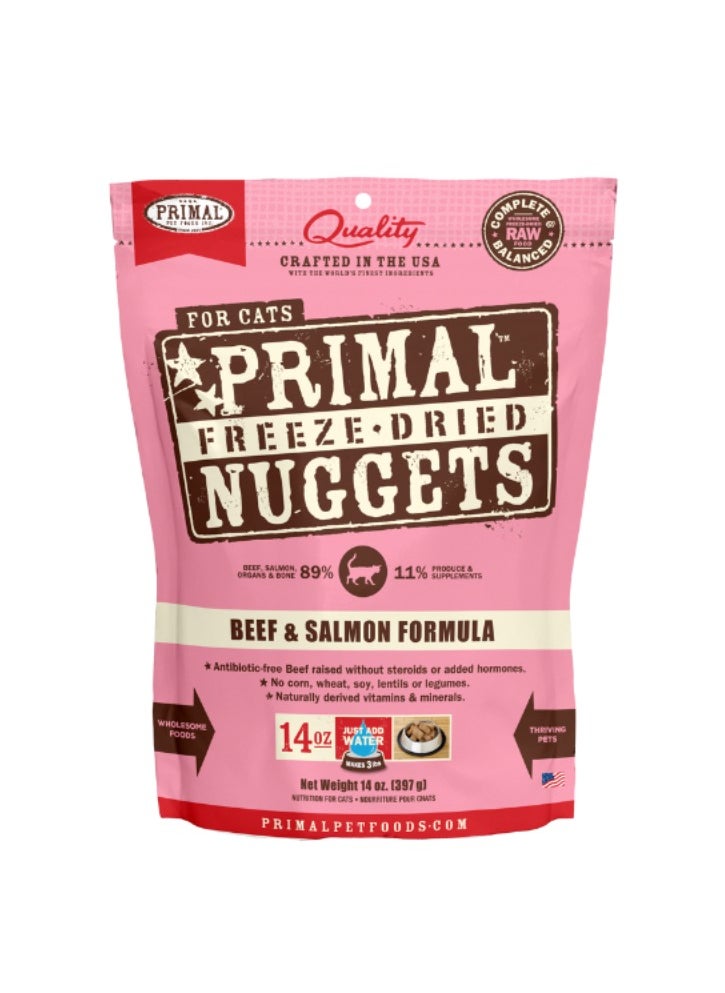 Freeze Dried Cat Nuggets Beef With Salmon Complete And Balanced Meal