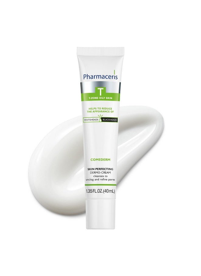 Pharmaceris COMEDERM Skin Perfecting Dermo-Cream Cleanses to Unclog and Refine Pores, Helps to Reduce the Apperance of Blackheads & Whiteheads, For Oily & Combination Skin, 1.35 fl oz