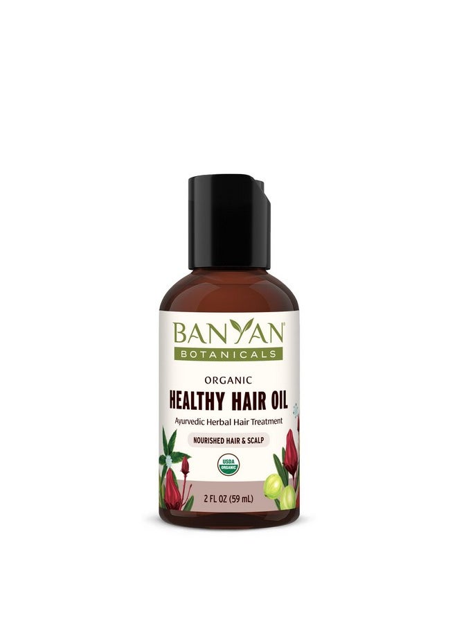 Banyan Botanicals Bhringaraj & Amla Organic Hair Oil - Ayurvedic Scalp & Hair Treatment for Thick, Lustrous Locks - All Hair Types - 2 oz. - Non-GMO, Sustainably Sourced