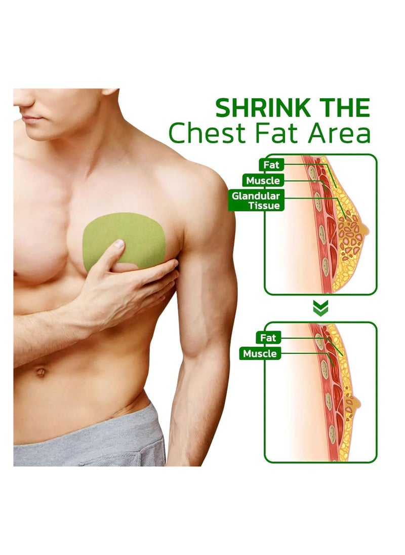 Turmericmax Gynecomastia Chest Compression Patch, Men's Gynecomastia Firming Ginger Patch,  Tightening Chest Muscles with Natural Ingredients, Shrinks Men Chest Tightening Ginger Patch (2 Set)