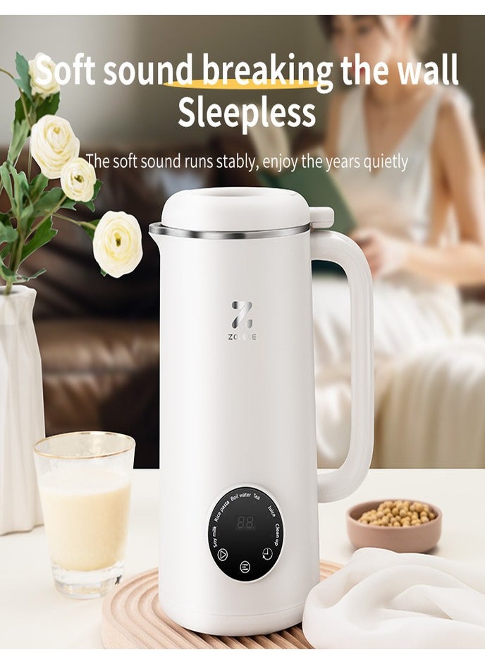 Multi-Funtional Juice Blender & Electric Kettle, 600ml Capacity, Touch Control, 10 Leaf Steel Knife, 4 Blending Modes, 600W Motor, MB601-WHITE