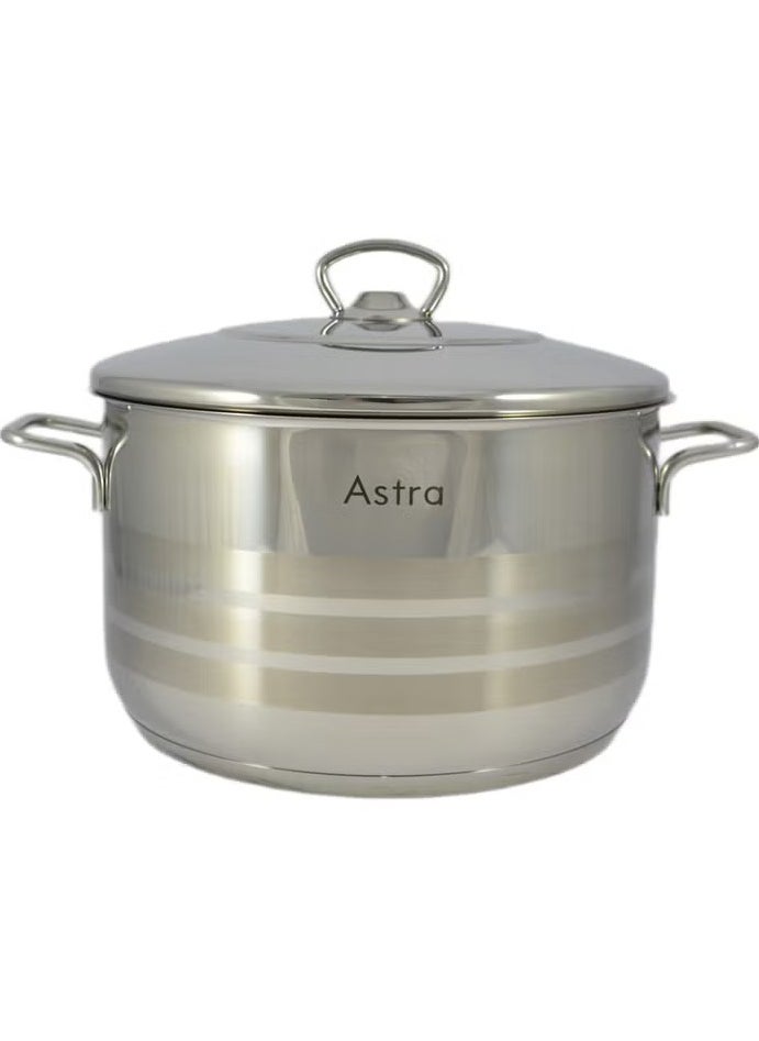 ASTRA 8L Stainless Steel Casserole (26x15cm) – Sleek, Heavy-Duty & Corrosion-Resistant Cookware | 18/10 Cr-Ni Steel, Rust-Free, Made in Turkey