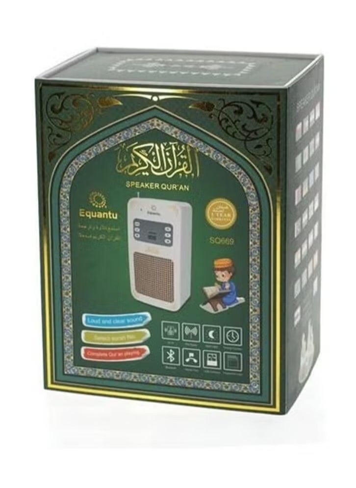 Equantu SQ-669 Smart Wall Plug Quran Speaker And Remote