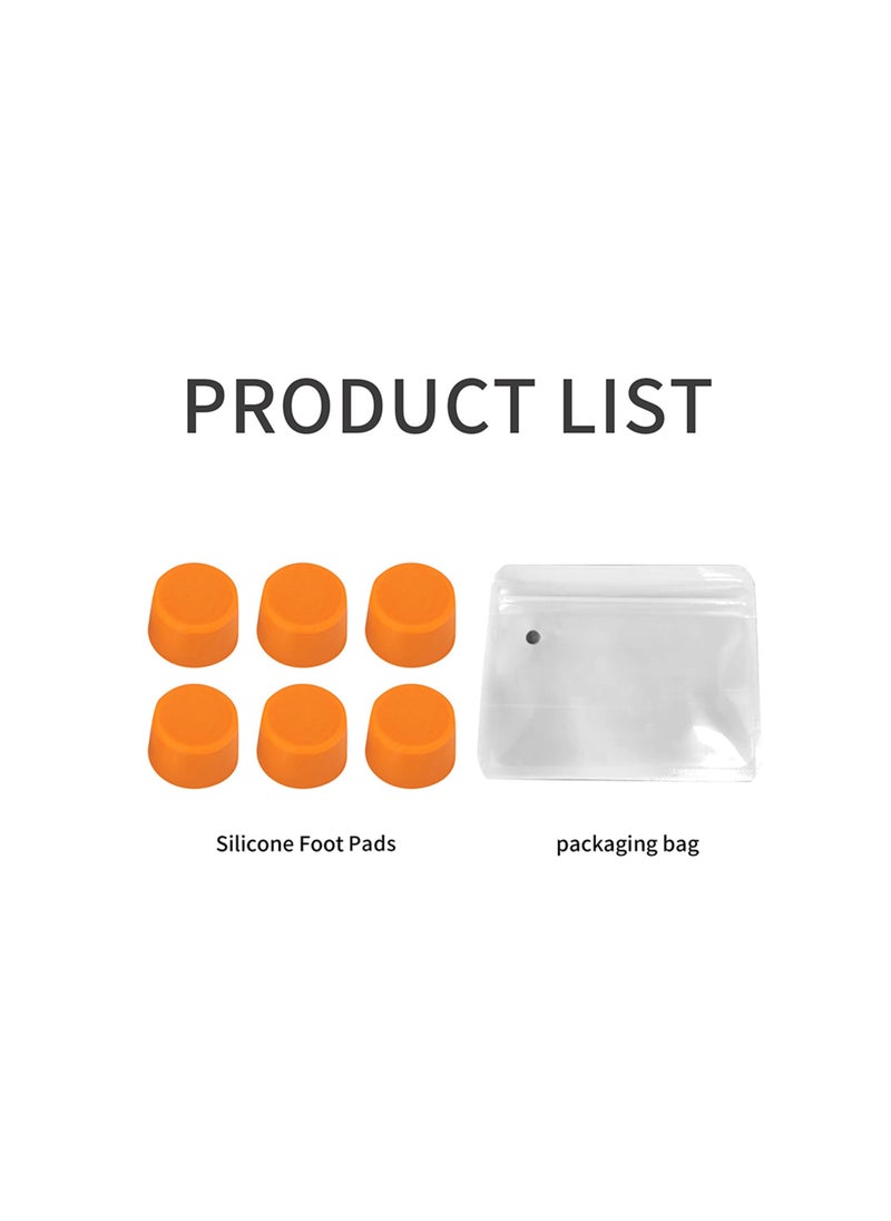 6pcs Avata 2 Landing Gear Protector Silicone Foot Pads, Protective Cover Extended Landing Leg Kit Compatible for DJI Avata 2 Accessories, Protection Propellers Mounts（orange）