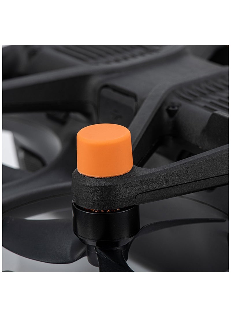 6pcs Avata 2 Landing Gear Protector Silicone Foot Pads, Protective Cover Extended Landing Leg Kit Compatible for DJI Avata 2 Accessories, Protection Propellers Mounts（orange）