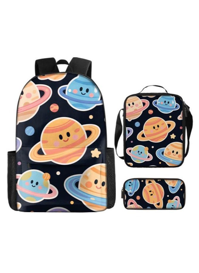 New universal cartoon new three-piece schoolbag (students, children) - 1033
