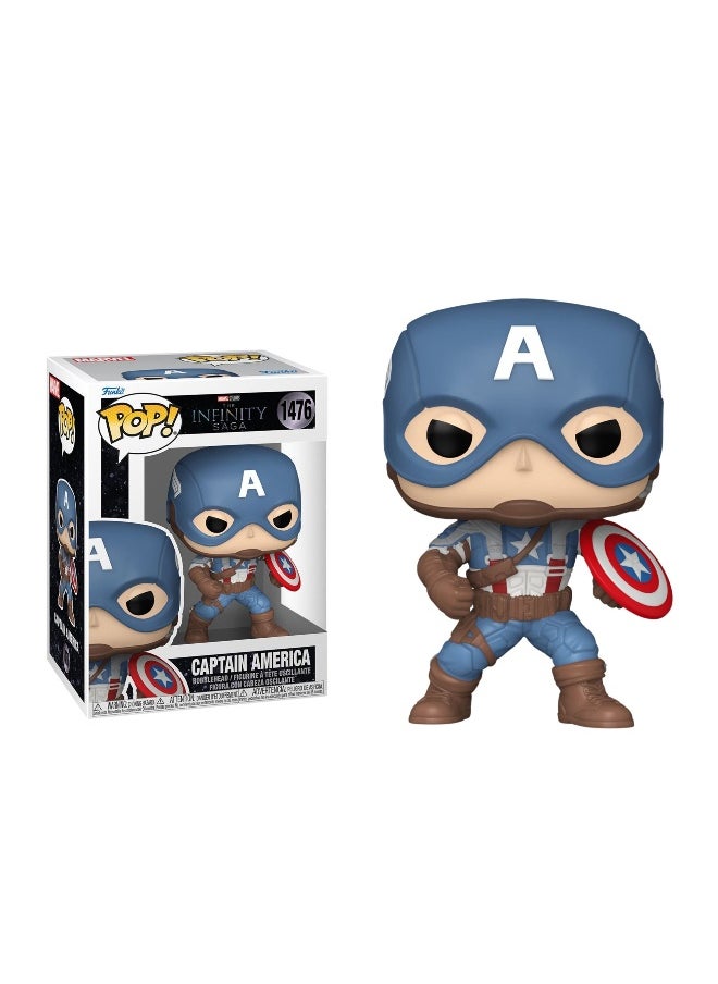 Funko POP! Marvel The Infinity Saga Captain America with Helmet (The First Avenger) Vinyl Bobblehead (9.5 cm)