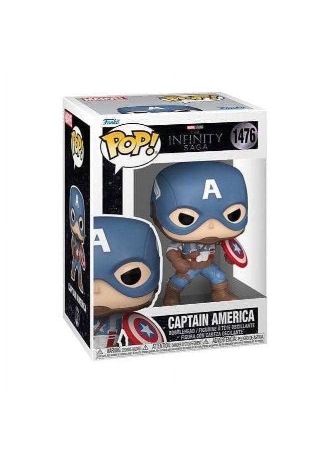 Funko POP! Marvel The Infinity Saga Captain America with Helmet (The First Avenger) Vinyl Bobblehead (9.5 cm)