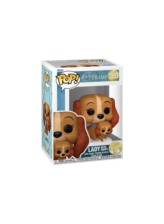 Funko POP! Disney Lady and the Tramp Lady with Puppy 70th Anniversary Vinyl Figure (8.6 cm)