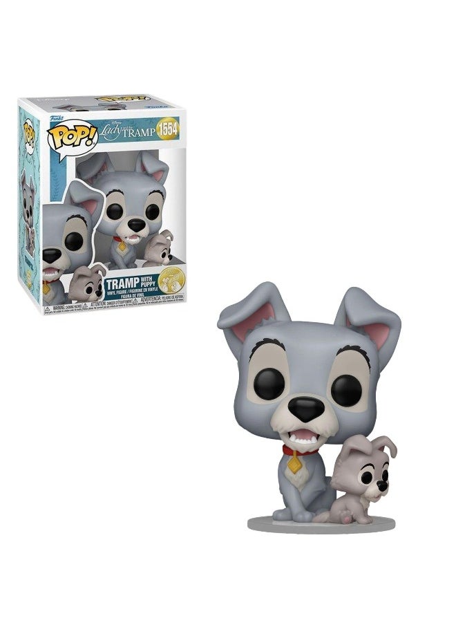 Funko POP! Disney Lady and the Tramp Tramp with Puppy 70th Anniversary Vinyl Figure (10.5 cm)