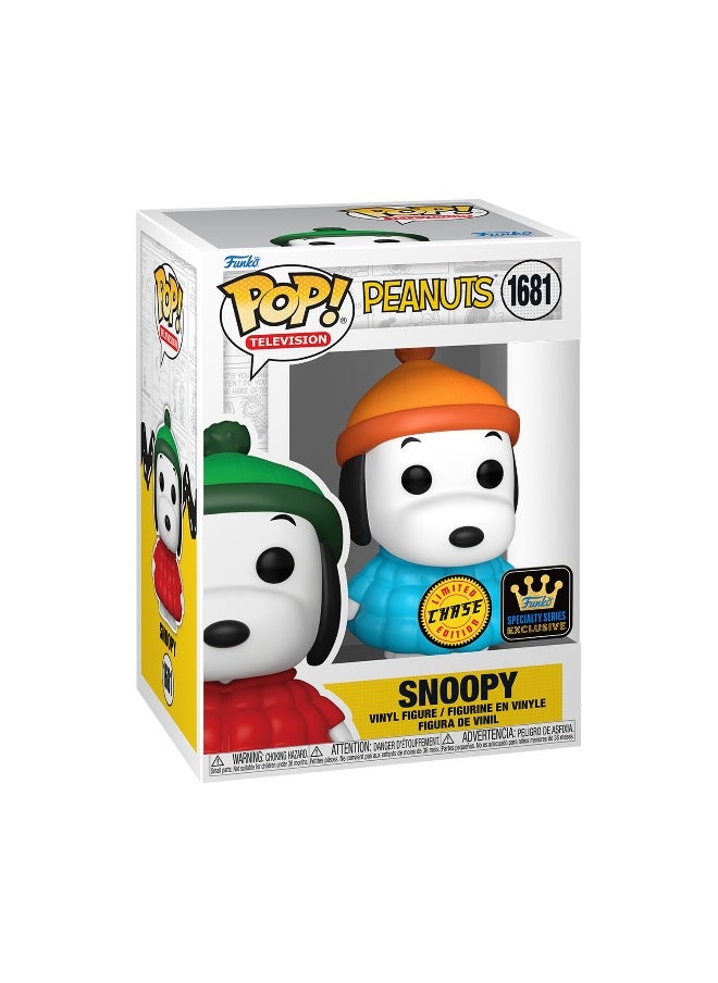 Funko POP! Television Peanuts Snoopy in Puffer Jacket Chase Vinyl Figure (Assorted, 9.8 cm)