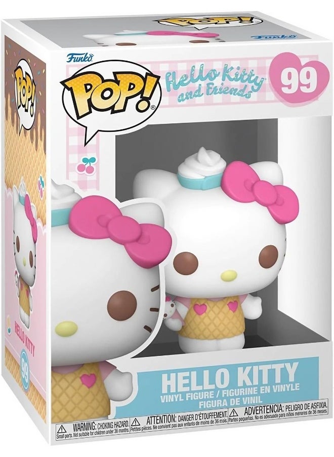 Funko POP! Sanrio Hello Kitty and Friends Hello Kitty with Ice Cream Vinyl Figure (9 cm)