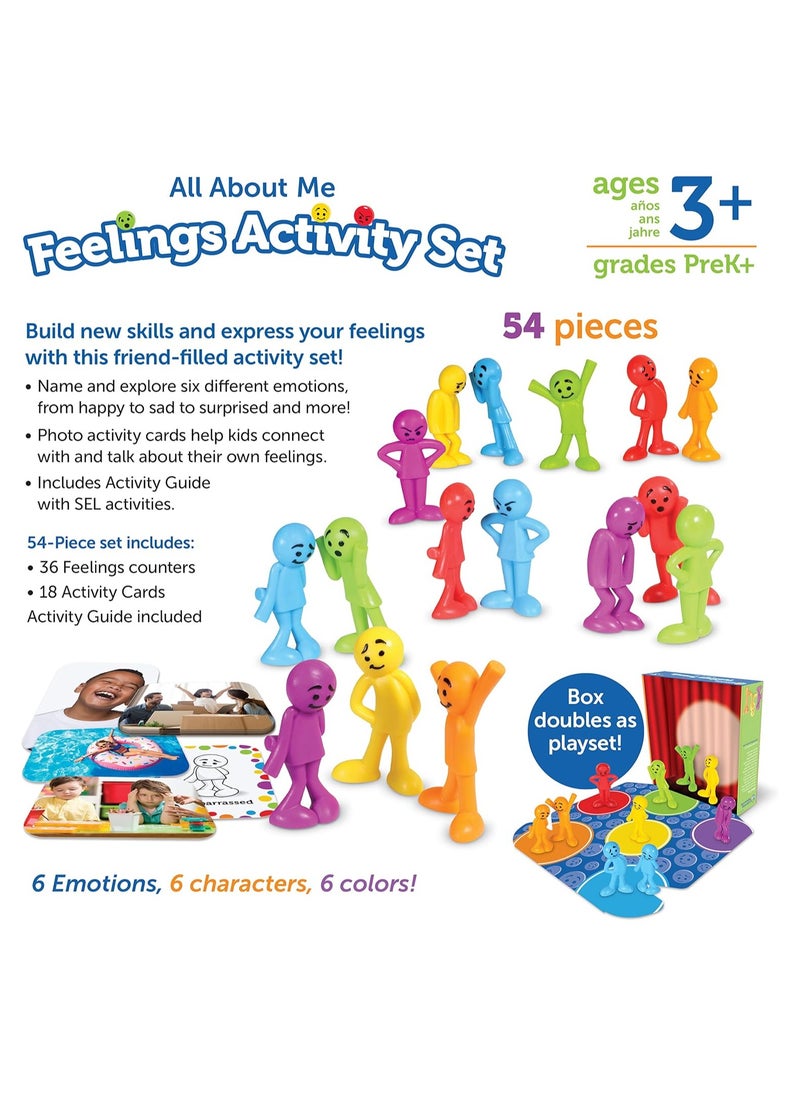 All about Me Feelings Activity Set - 54 Pieces, Ages 3+ Toddler Social Emotional Learning Games, Communication Games for Kids