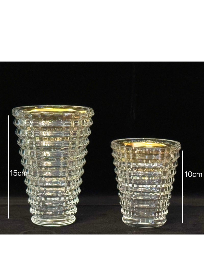 Crystal Finished Madkhan Bakhoor with Incense Burner Clear 10cm