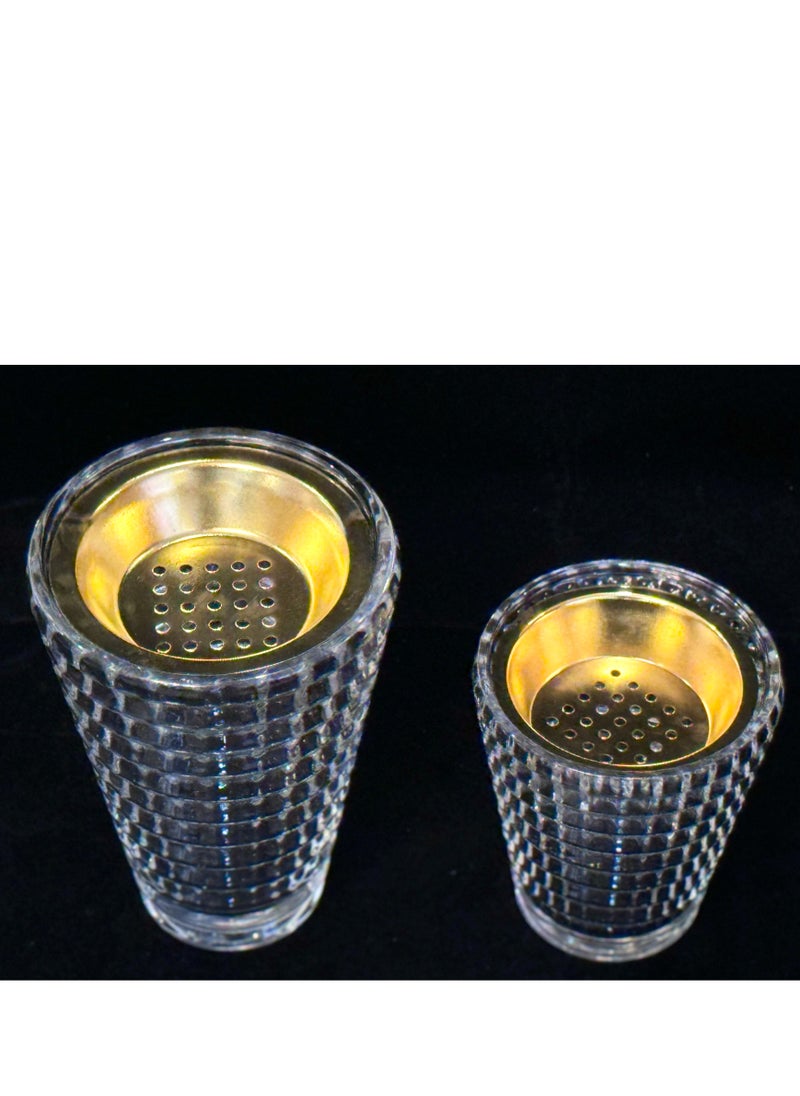 Crystal Finished Madkhan Bakhoor with Incense Burner Clear 10cm