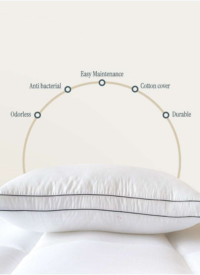 Premium Pillow Set (2-Pack, 75x50 cm) – Adaptive Support for Neck & Spine, Ultra-Soft & Breathable, Ergonomic Design for All Sleepers, Plush & Cloud-Like Comfort, Pressure-Relieving, Hypoallergenic & Perfect for Restful Sleep
