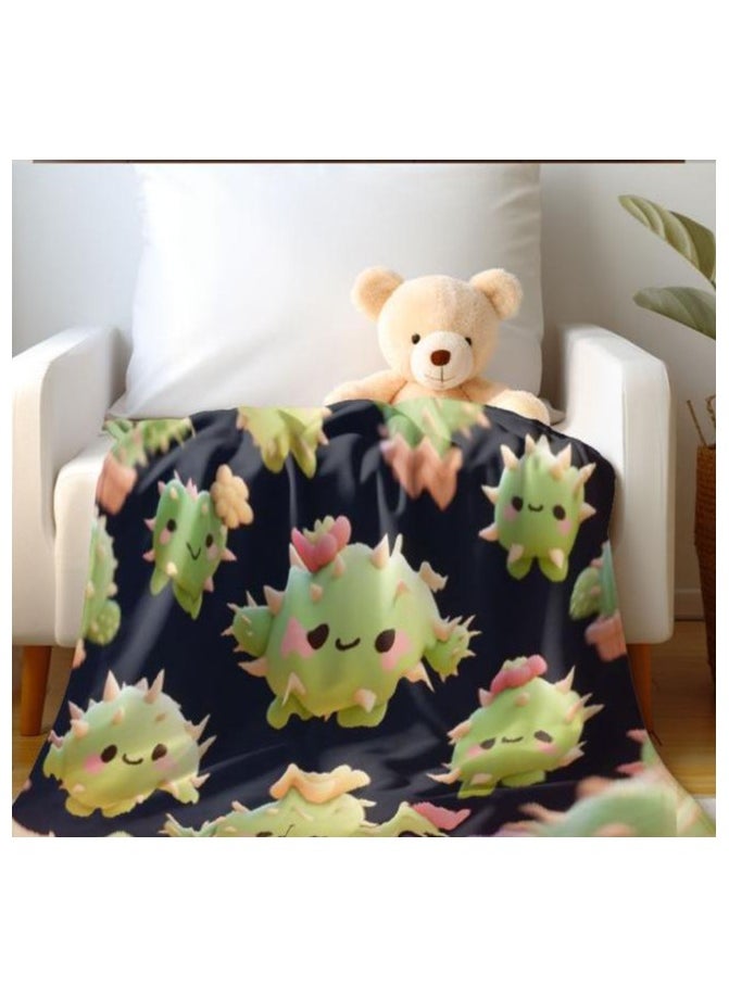 Children's or student cartoon flannel thin blanket (warm and comfortable, suitable for sleep, games) 100cm*150cm - 786