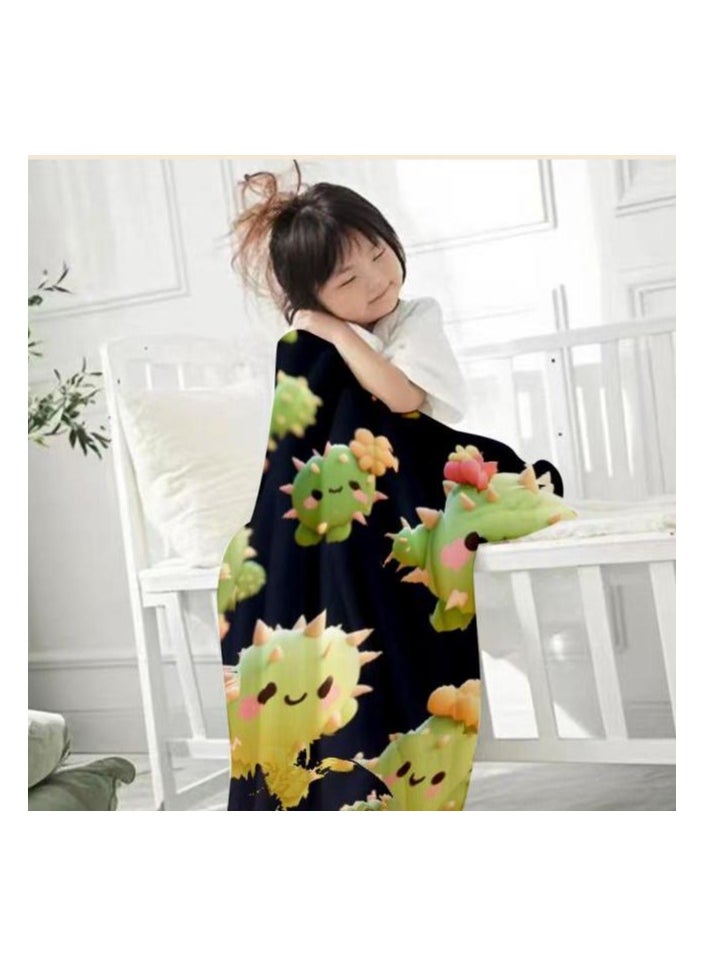 Children's or student cartoon flannel thin blanket (warm and comfortable, suitable for sleep, games) 100cm*150cm - 786