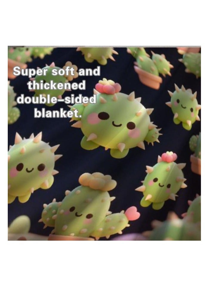 Children's or student cartoon flannel thin blanket (warm and comfortable, suitable for sleep, games) 100cm*150cm - 786