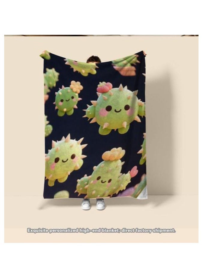 Children's or student cartoon flannel thin blanket (warm and comfortable, suitable for sleep, games) 100cm*150cm - 786