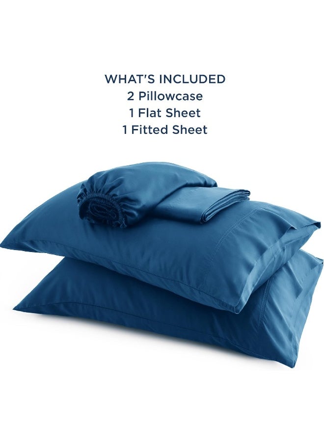 Bedsure King Size Sheet Set, Cooling Sheets King, Rayon Derived from Bamboo, Deep Pocket Up to 16
