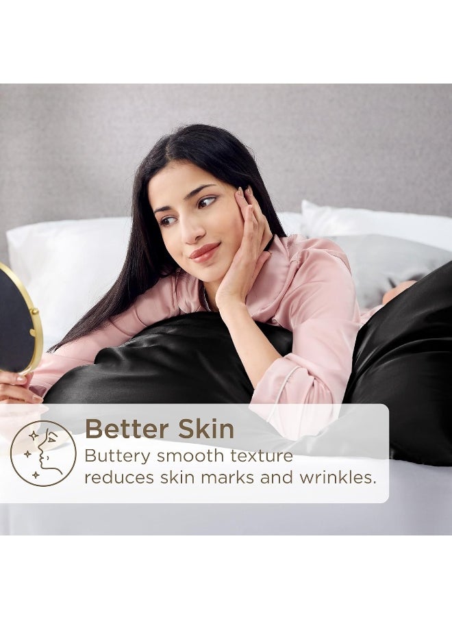 Bedsure - Satin Pillowcase for Hair and Skin, 2 Pack, Standard Size (20