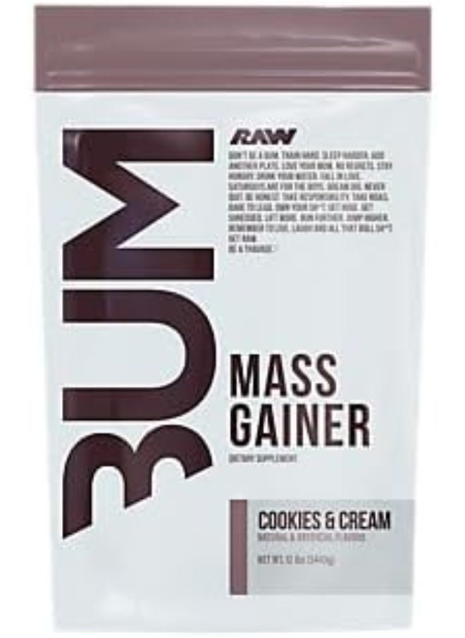 Raw CBUM Series Mass Gainer Protein Powder - Cookies and Cream (12 lbs./20 Servings)
