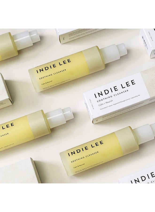 Indie Lee Soothing Facial Cleanser - Moisturizing Face Wash + Makeup Remover for Sensitive Skin - Plump, Hydrate + Calm Redness with Rose Damascena + Chamomile Oil for Skin (125ml)