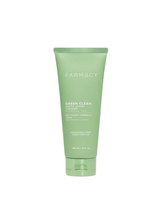 Farmacy Gentle Creamy Face Cleanser - Hydrating Facial Cleanser to Nourish + Help Remove Makeup + Impurities - Enriched with Aloe + Moringa Oil to Soothe, Purify + Refresh Skin (5 fl oz)