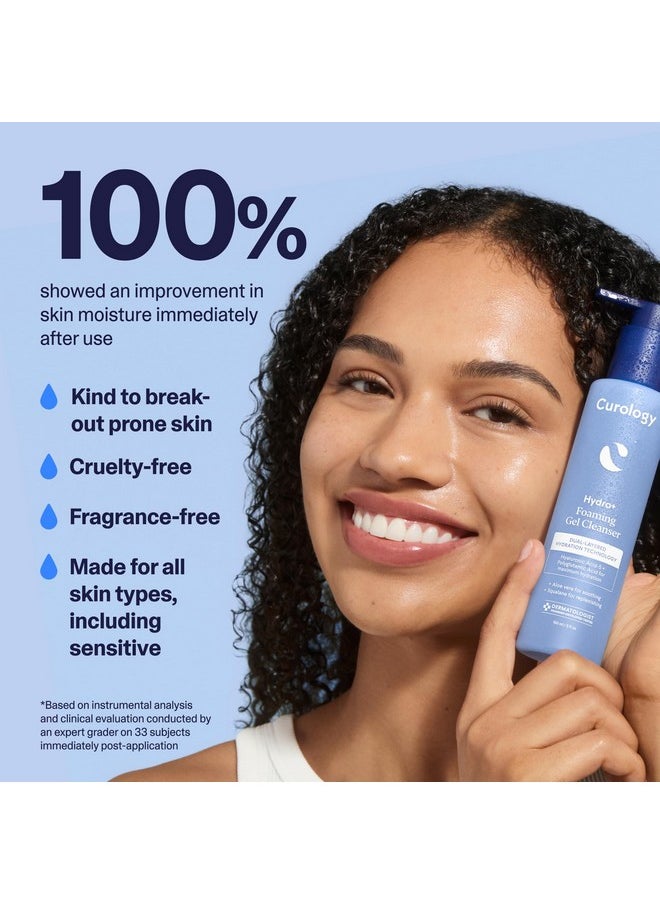 Curology Hydro+ Foaming Gel Facial Cleanser, Gentle Face Wash, Hydrating, Non-Stripping, Sensitive Skin Care, Fragrance Free, 5 fl oz