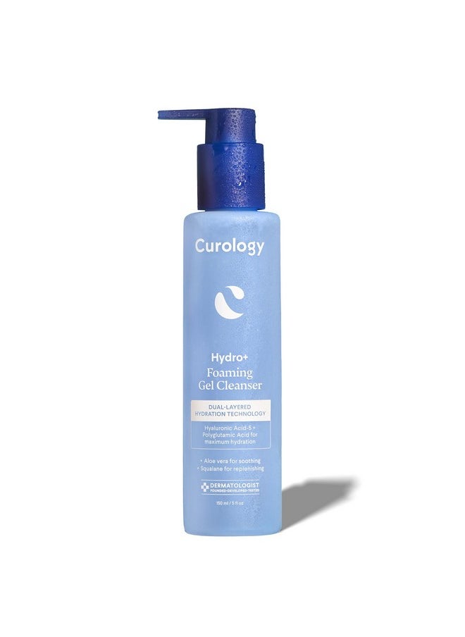 Curology Hydro+ Foaming Gel Facial Cleanser, Gentle Face Wash, Hydrating, Non-Stripping, Sensitive Skin Care, Fragrance Free, 5 fl oz