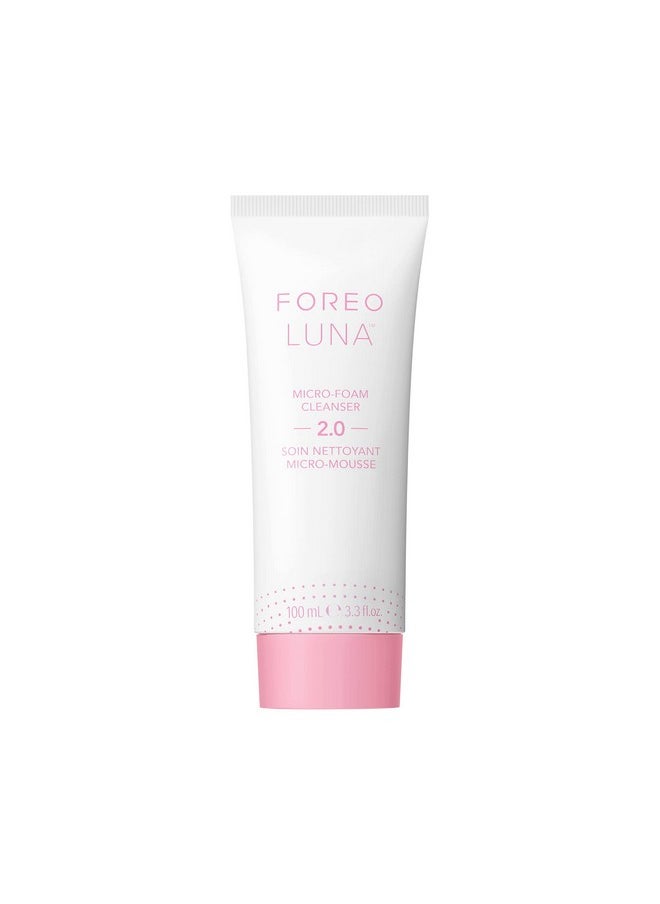 FOREO LUNA Micro-Foam Face Cleanser 2.0 - Exfoliating Face Wash - Pore Minimizer - All Skin Types Facial Cleanser - Travel Size - Vegan - Facial Skin Care Products with Vitamin E - 3.3oz