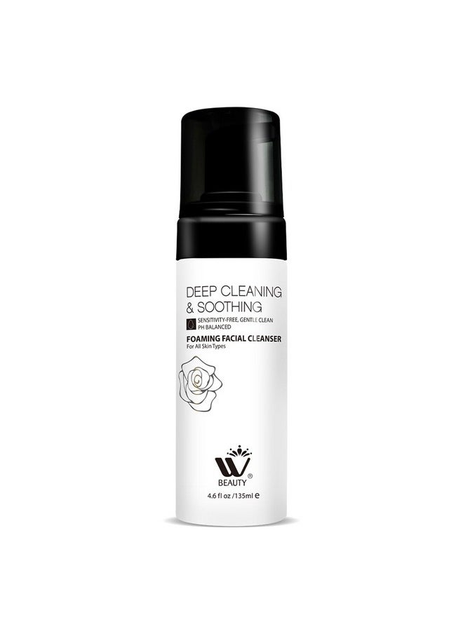 WBM Foaming Facial Cleanser | Makeup Remover and Daily Face Wash for All Skin | 4.2 Fluid Ounce