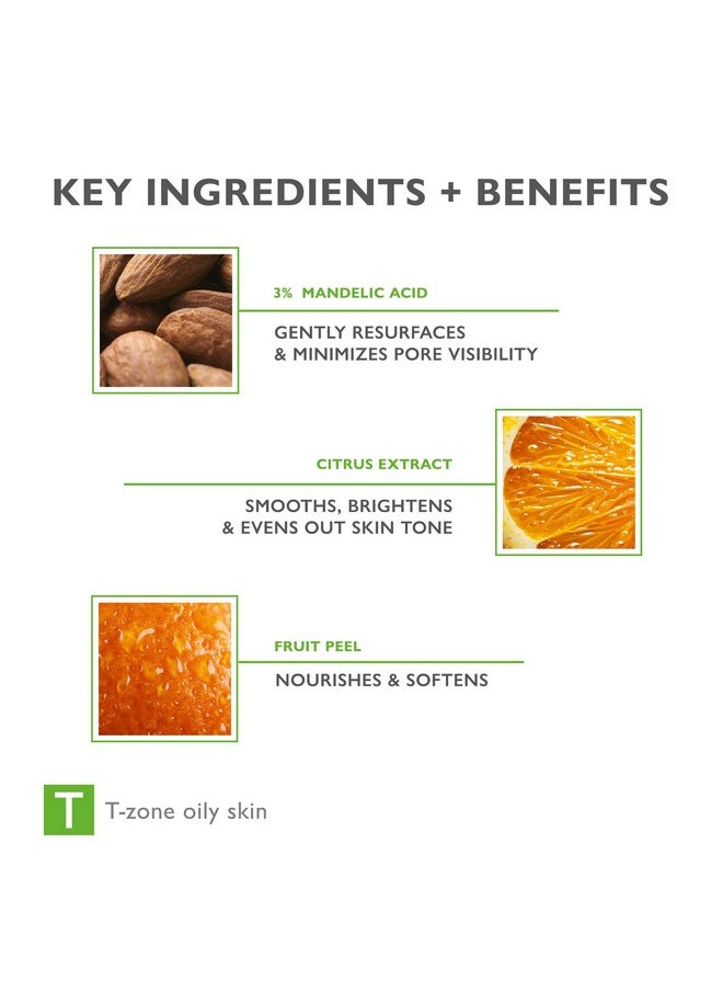 Pharmaceris SEBO Almond Claris Dermo Pure Skin Solution for Face & Body with Mandelic Acid, Reduces The Appearance of Blemishes, Exfoliates Oily & Combination Skin with Imperfections, 6.42 fl oz