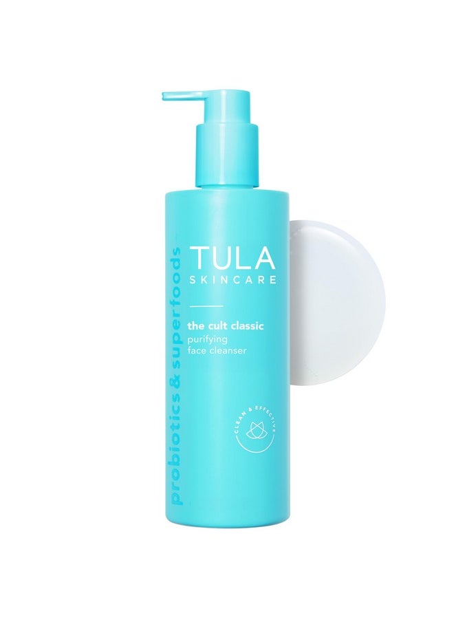TULA Skin Care Cult Classic Purifying Face Cleanser - Jumbo, Gentle and Effective Face Wash, Makeup Remover, Nourishing and Hydrating, 11.8 oz.
