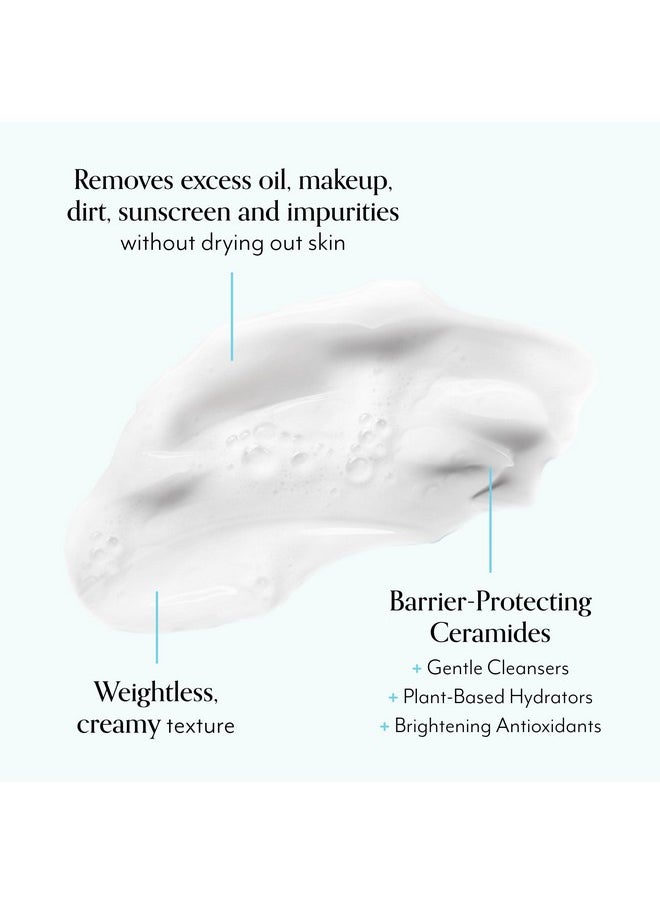 Bliss One & Done Daily Cream Facial Cleanser With Ceramides - Moisturizing Face Wash For Dry Skin - Cleanses & Removes Makeup in 1 Step- Clean, Vegan, Cruelty-Free, 6 Fl Oz