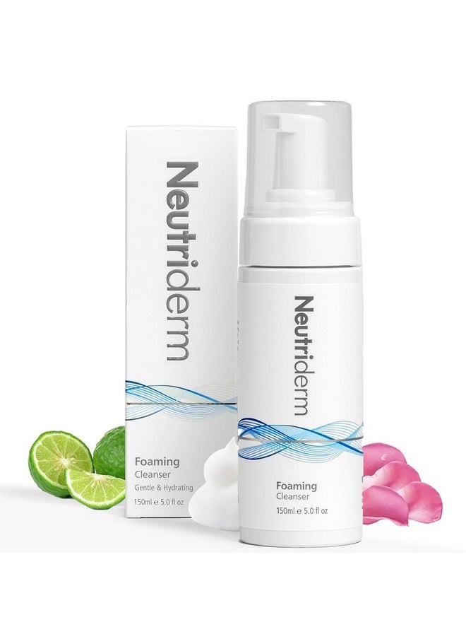 NEUTRIDERM Foaming Cleanser - Hydrating Face Wash with Niacinamide, Panthenol and Vitamin C, Removes Makeup, Deep Cleans Pores, Gently Brightens and Refreshes for All Skin Types, 150ml / 5 fl oz