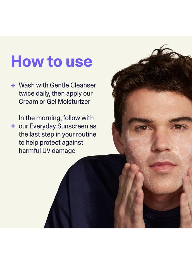 Curology Gentle Facial Cleanser, Lightly Foaming Face Wash, For Sensitive, Dry or Oily Skin Types, Hydrating Gel Texture, Fragrance Free Skin Care, 5 fl oz