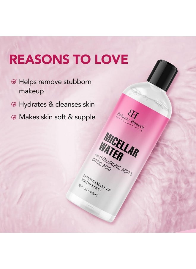Botanic Hearth Micellar Water - Gently Cleanses, Makeup Remover with Dual-Phase Formula, Pack of 2 (16 fl oz Each) - Suitable for All Skin Types