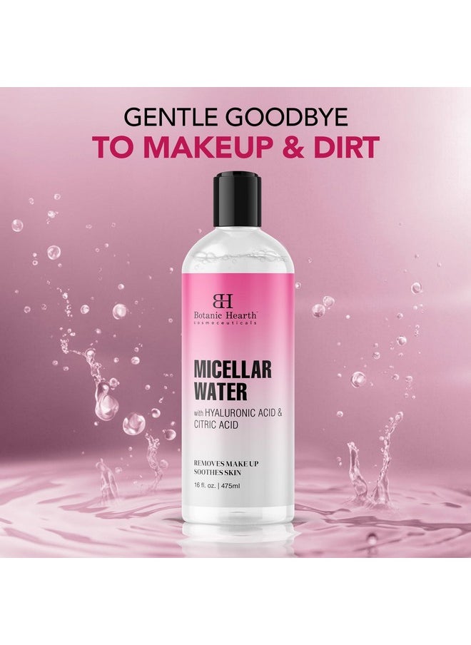 Botanic Hearth Micellar Water - Gently Cleanses, Makeup Remover with Dual-Phase Formula, Pack of 2 (16 fl oz Each) - Suitable for All Skin Types