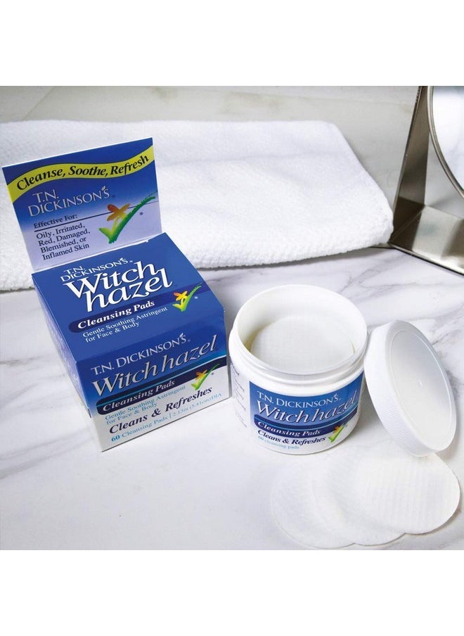 T.N. Dickinson's Witch Hazel Cleansing Pads, 60 Count